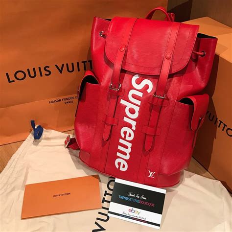 supreme x Louis Vuitton backpack